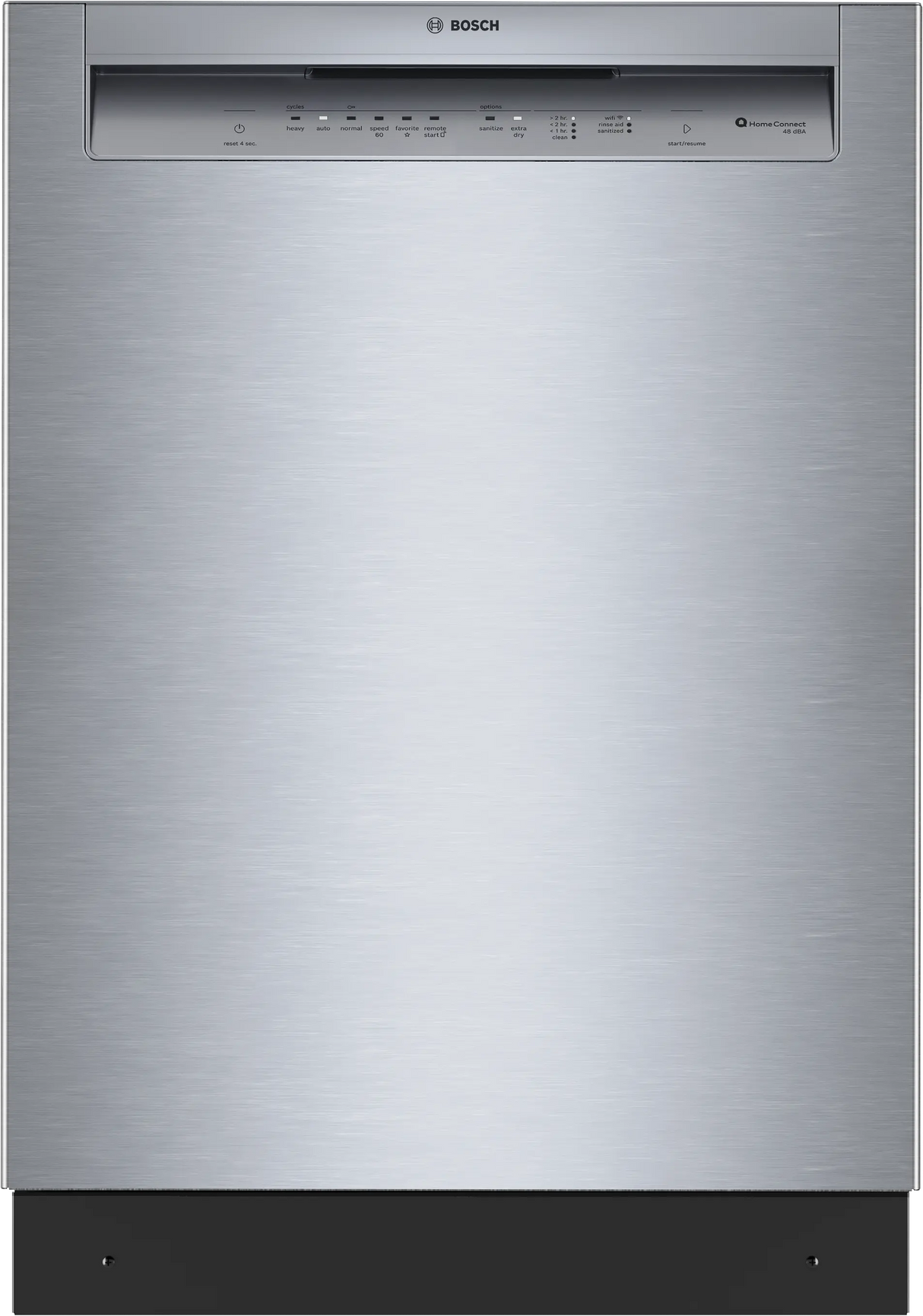 Bosch SHE43DM5N stainless steel dishwasher front view