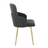 Dahlia - Contemporary Dining Chair (Set of 2) - Gold Metal Frame