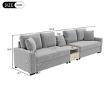 Modular Sofa Couch With Storage Armrest And Center Console