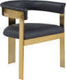 Romeo - Faux Leather Dining Chair With Gold Base (Set of 2)