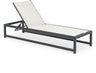 Maldives - Water Resistant Outdoor Patio Adjustable Sun Chaise Lounge Chair With Gray Base