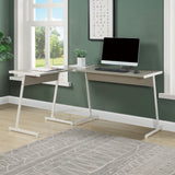 Carver - Computer Desk - Gray & White