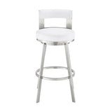 Flynn - Swivel Bar Stool - Brushed Steel