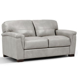 Cornelia - Loveseat - Pearl Gray Leather