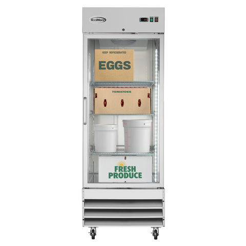 29 in. One-Door Reach-In Refrigerator - 15.5 Cu Ft. RIR-1D-SS-19C