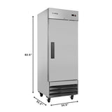 29 in. One-Door Reach-In Freezer 23 cu ft. RIF-1D-SS.
