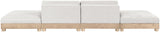 Turin - Chenille Fabric Upholstered Modular Sectional - White