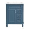 Bathroom Vanity With Sink, Compact Cabinet & 2 Drawers And Adjustable Shelf