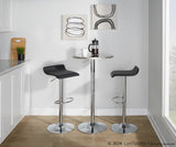 Bistro - Adjustable Round Bar Table - Silver