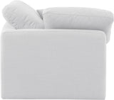 Indulge - Linen Corner Chair - White