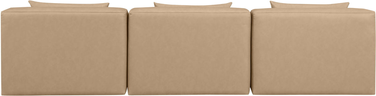 Cube - Modular 3 Piece Armless Sofa - Tan