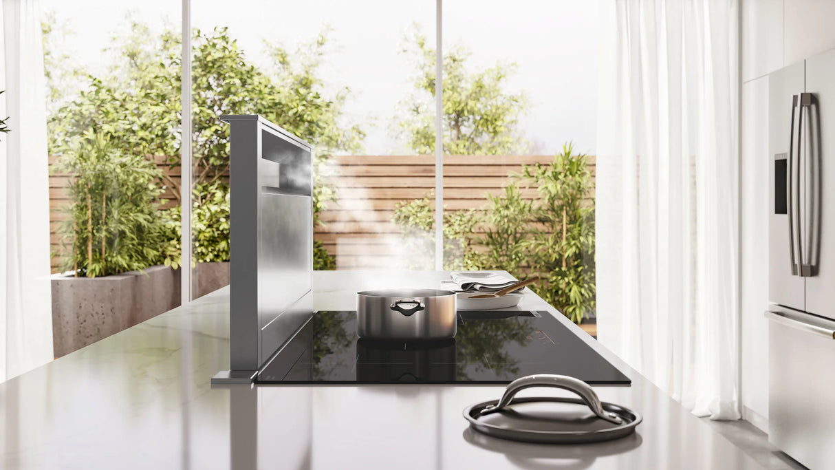 Bosch HDD86052UC downdraft ventilation retracted in countertop