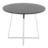 Cosmo - Canary Dining Table - Chrome Metal Base