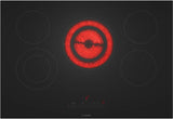 Bosch NET8062UC 30 inch frameless electric cooktop top view