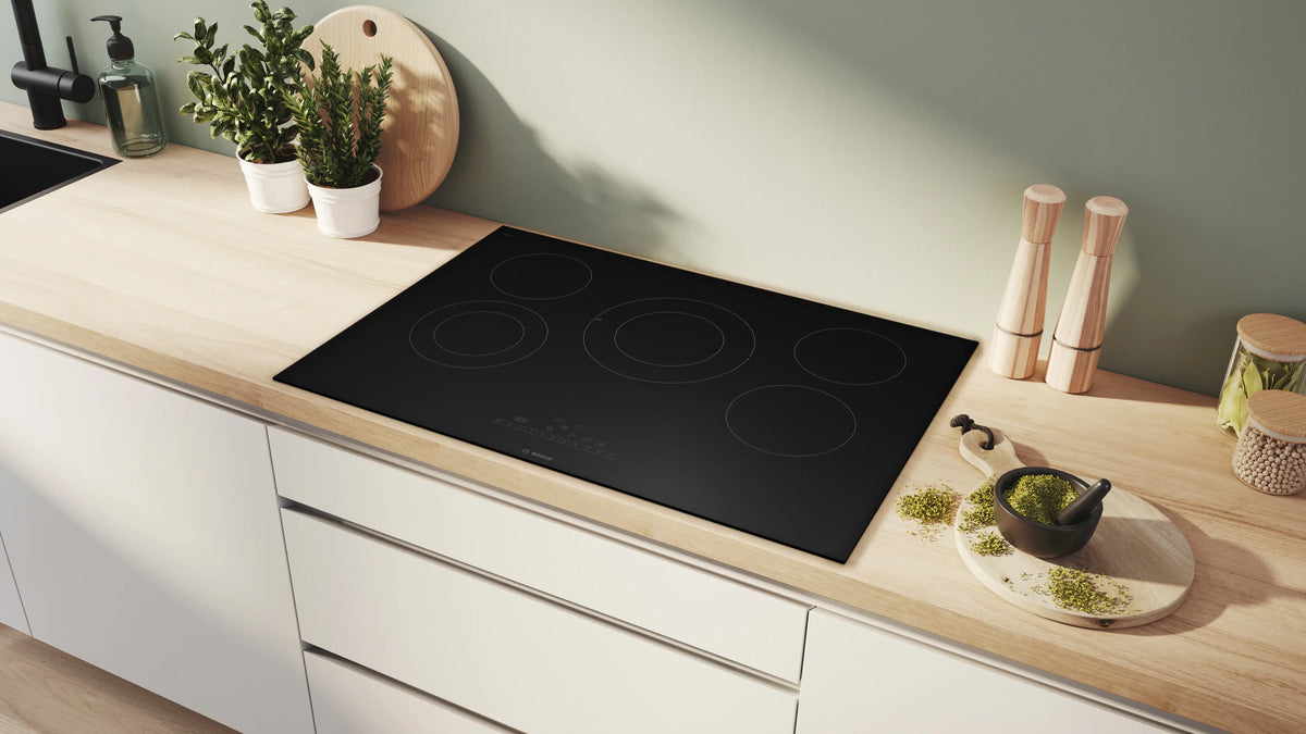 Bosch NET8062UC electric cooktop alternate perspective view