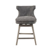360 Degree Swivel Counter Stool With Silver Detailing
