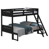 Bunk Bed With Built In Ladder, Safety Guardrails And Angled Access Step