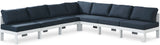 Nizuc - Outdoor Patio 7 Piece Modular Sectional With White Frame