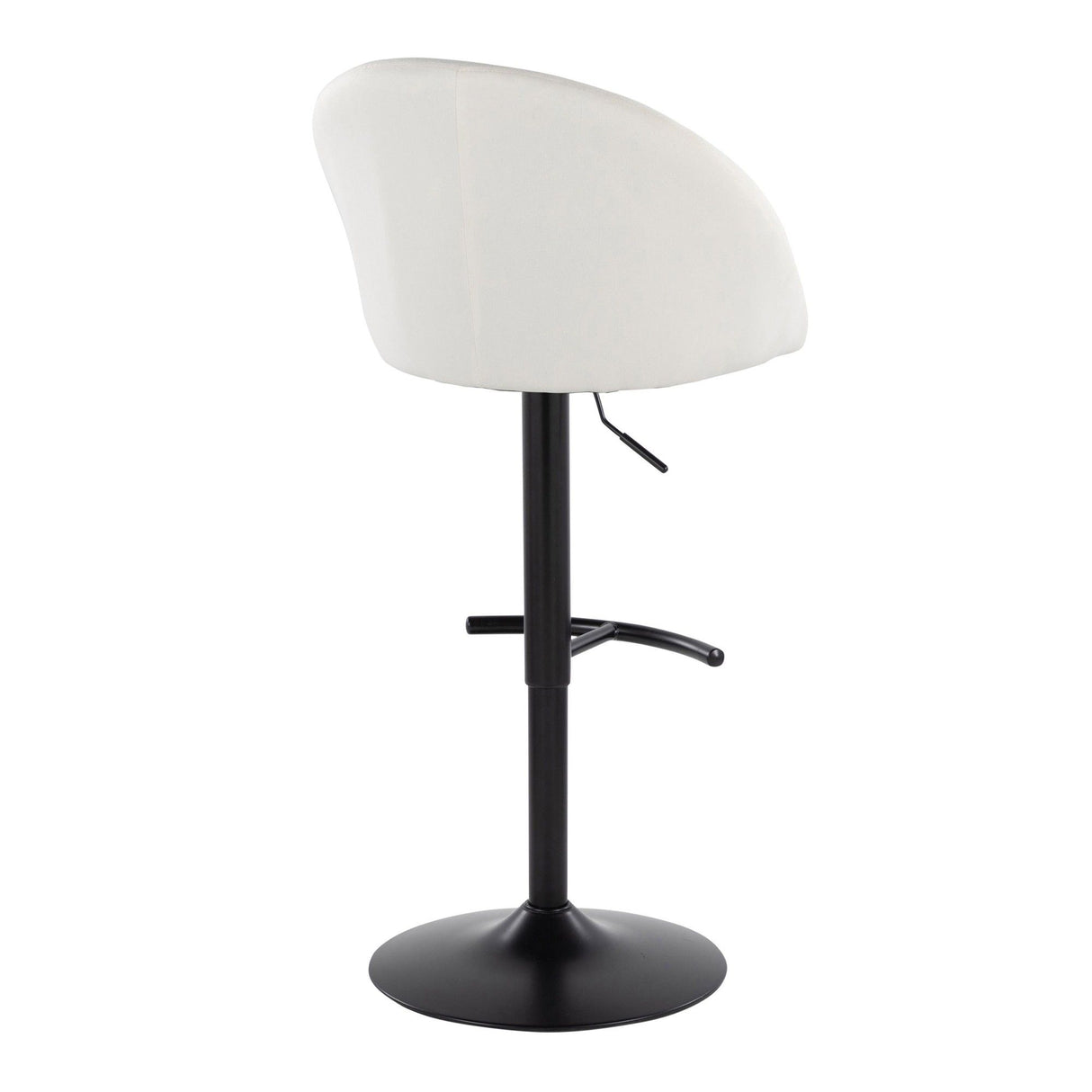 Matisse - Highback Adjustable Barstool With Rounded T Footrest (Set of 2) - Black Metal