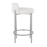 Chloe - Contemporary Counter Stool (Set of 2) - Chrome Frame