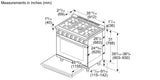 Bosch HDS5657U line drawing isometric view