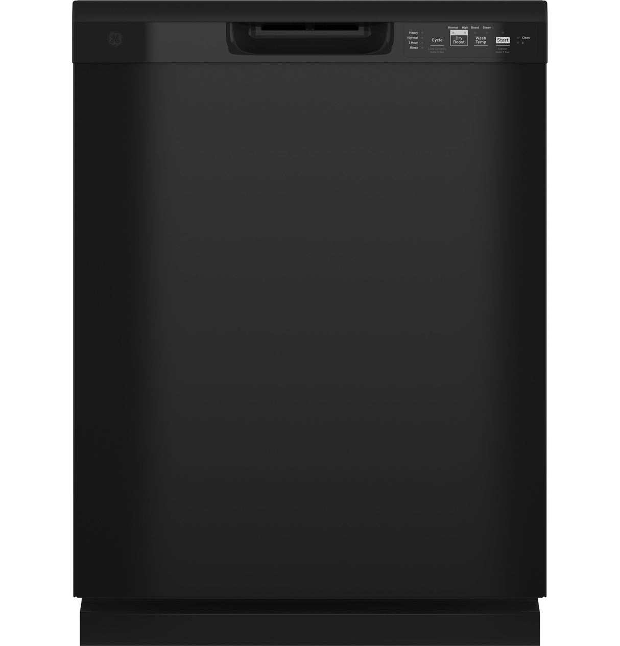 GE GDF510PGRBB 24 in. Front Control Flush-Mount Dishwasher with 59 dBa Sound Level, Dry Boost & Pocket Handle - Black