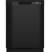 GE GDF510PGRBB 24 in. Front Control Flush-Mount Dishwasher with 59 dBa Sound Level, Dry Boost & Pocket Handle - Black