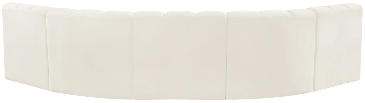 Arc - Velvet 5 Piece U-Shaped Modular Sofa