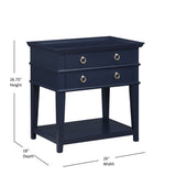 Carmona - 2 Drawer Tray Top Nightstand Pulls