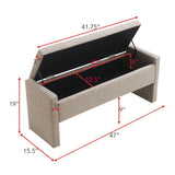 Modern Upholstered Large Bed End Bench With Storage