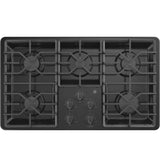 GE JGP3036DLBB - 36 in. 5-Burner Natural Gas Cooktop with Simmer Burner & Power Burner - Black