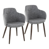 Boyne - Farmhouse Dining / Accent Chair (Set of 2) - Dark Walnut Legs