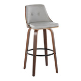 Gianna - 30" Fixed-Height Barstool (Set of 2) - Pearl Silver