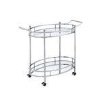 Jinx - Serving Cart - Clear Glass & Chrome