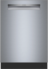 Bosch SHP53EM5N stainless steel dishwasher front facing view