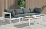 Nizuc - Outdoor Patio 4 Seat Modular Sofa With White Frame