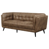 Maximillion - Tuxedo Arms Sofa - Brown