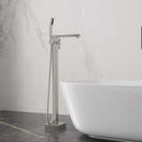 Freestanding Bathtub Faucet With Waterfall Tub Filler And Hand Shower