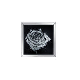 Talisha - Wall Art - Mirrored & Faux Crystal Rose