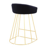 Canary - Contemporary Counter Stool (Set of 2) - Gold Grame