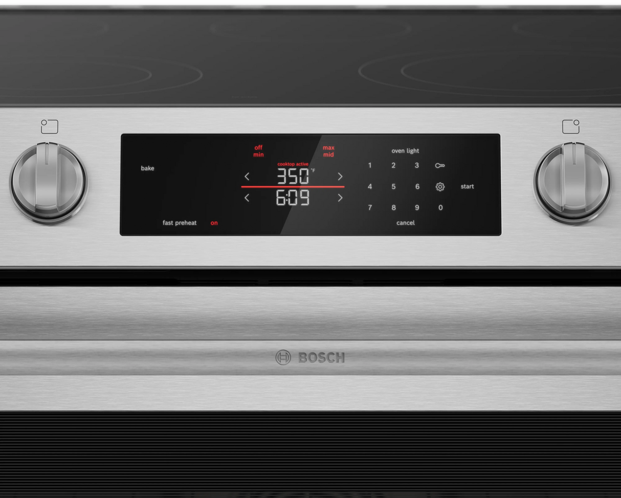 Bosch HEF3050MU electric slide-in range product gallery image 5