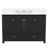 Bathroom Vanity With Sink Combo, 4 Soft Close Doors And 2 Drawers