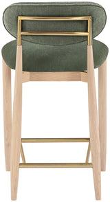 Riccio - Fabric Stool - Natural Frame