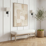 Briar - Faux Sheepskin Upholstered Bench