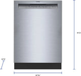 Bosch SHE43DM5N dishwasher measurements diagram
