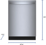 Bosch SHX78DM5N dimensions and measurements diagram