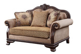 Chateau De Ville - Loveseat With 3 Pillows Same Lv01589) - Fabric & Espresso