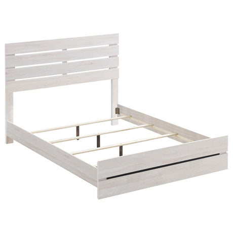 Slatted Headboard Panel Bed