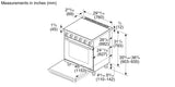 Bosch HIS8057U induction range line drawing isometric view