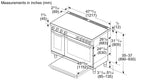 Bosch HIS8857UC induction range line drawing isometric view